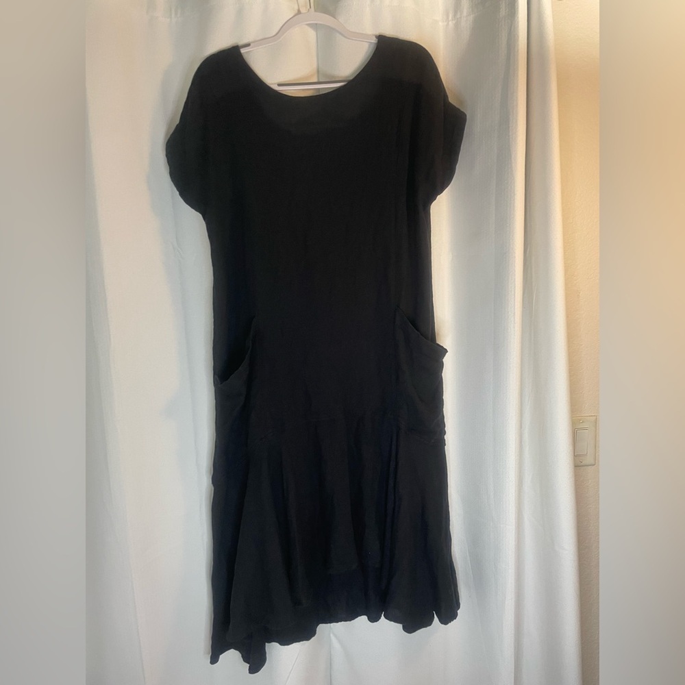 Black Casual Dress with Pockets Free People small